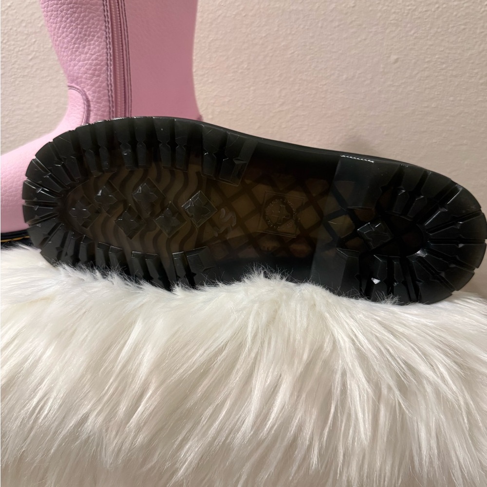 Dr. Martens Pink Leather Boots NWOT - Picture 3 of 5